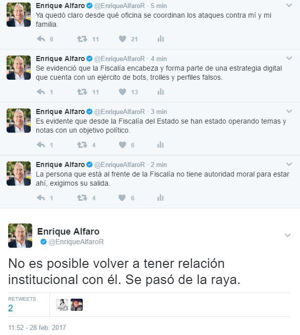Pide Alfaro la destitución de&nbsp;Almaguer