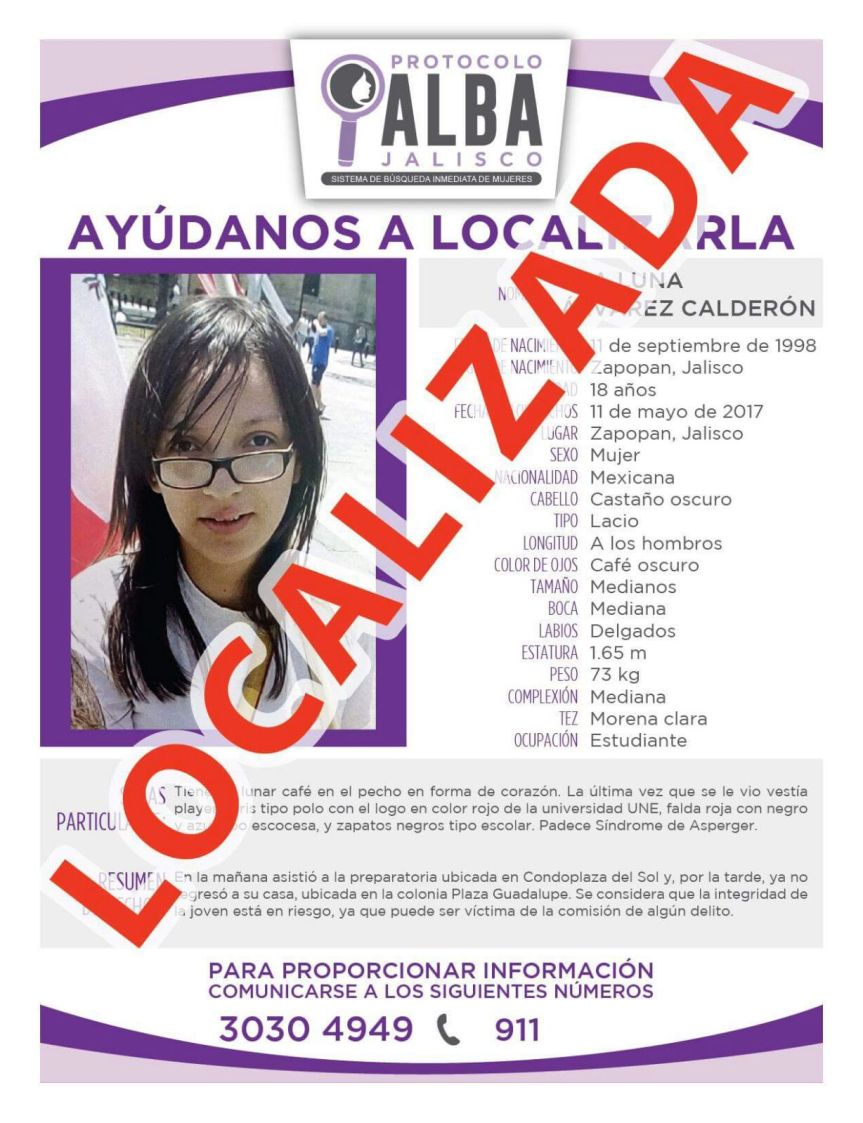 Ayúdanos a localizar a Eva&nbsp;Luna