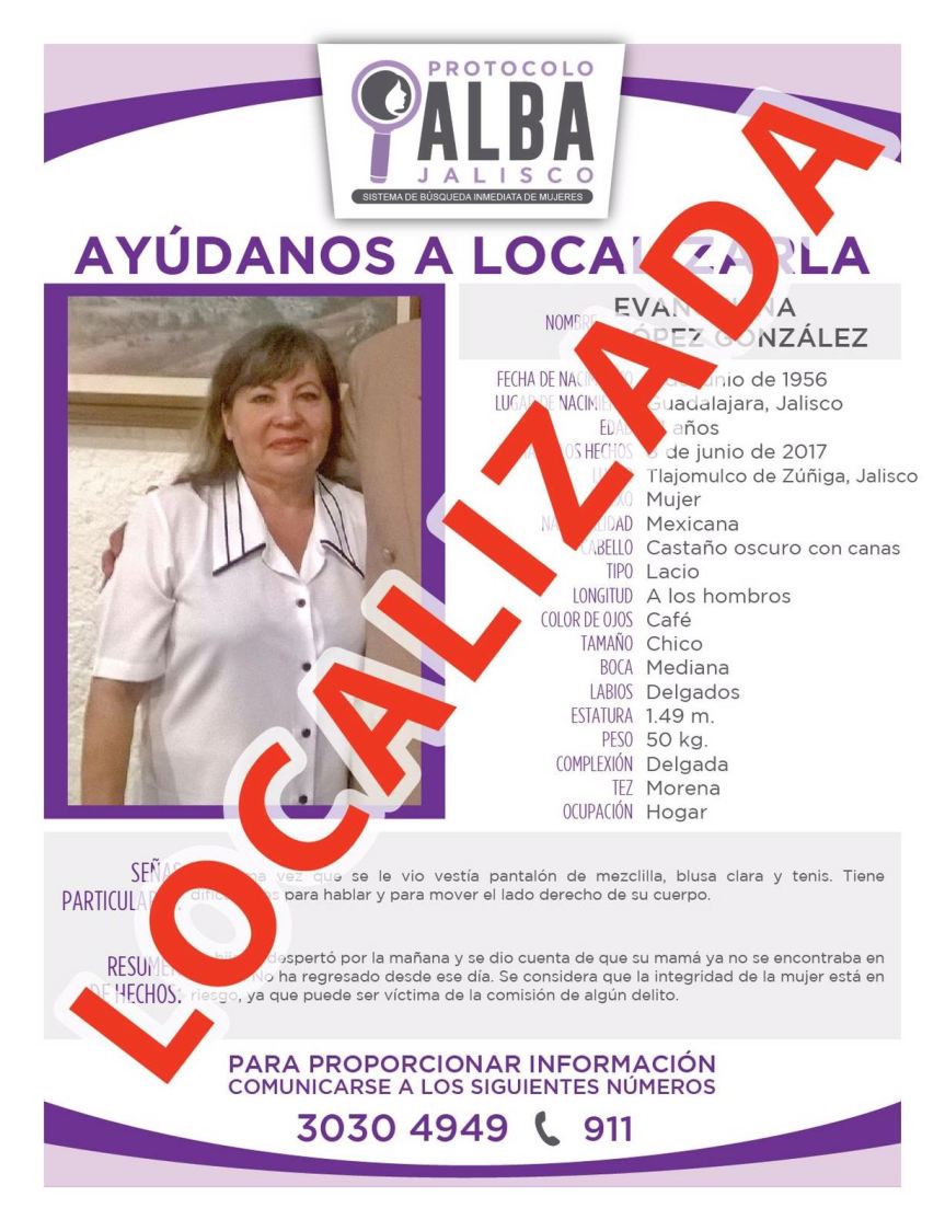 Atudanos a localizar a&nbsp;Evangelina