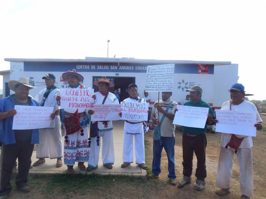 Wixaritaris exhiben abandono de autoridades&nbsp;estatales