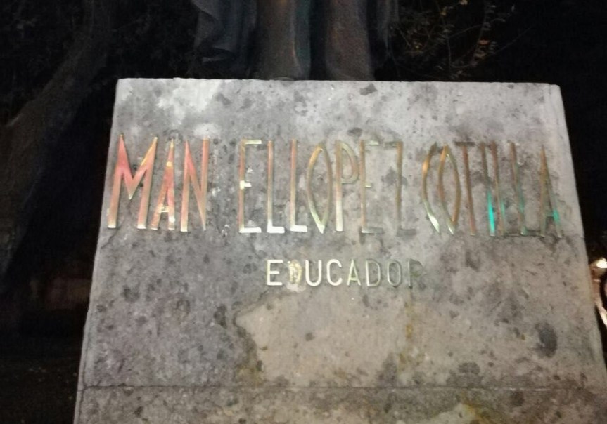 Detienen a dos sujetos acusados de robar letras de efigies en la&nbsp;Rotonda