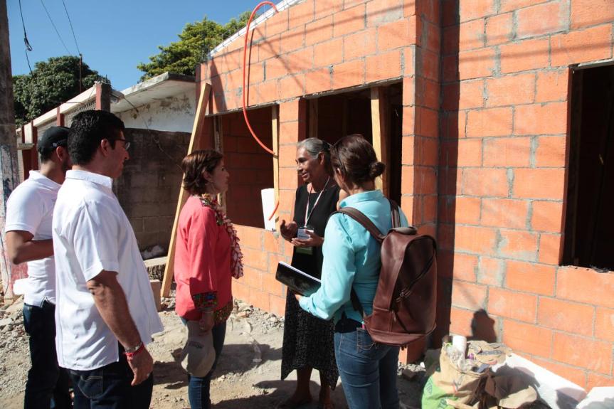 Destacan avances en la reconstrucción de viviendas en&nbsp;Oaxaca