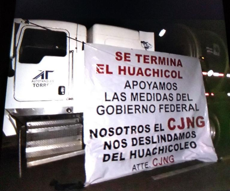 Con narcomantas el CJNG se desmarca del&nbsp;huachicoleo