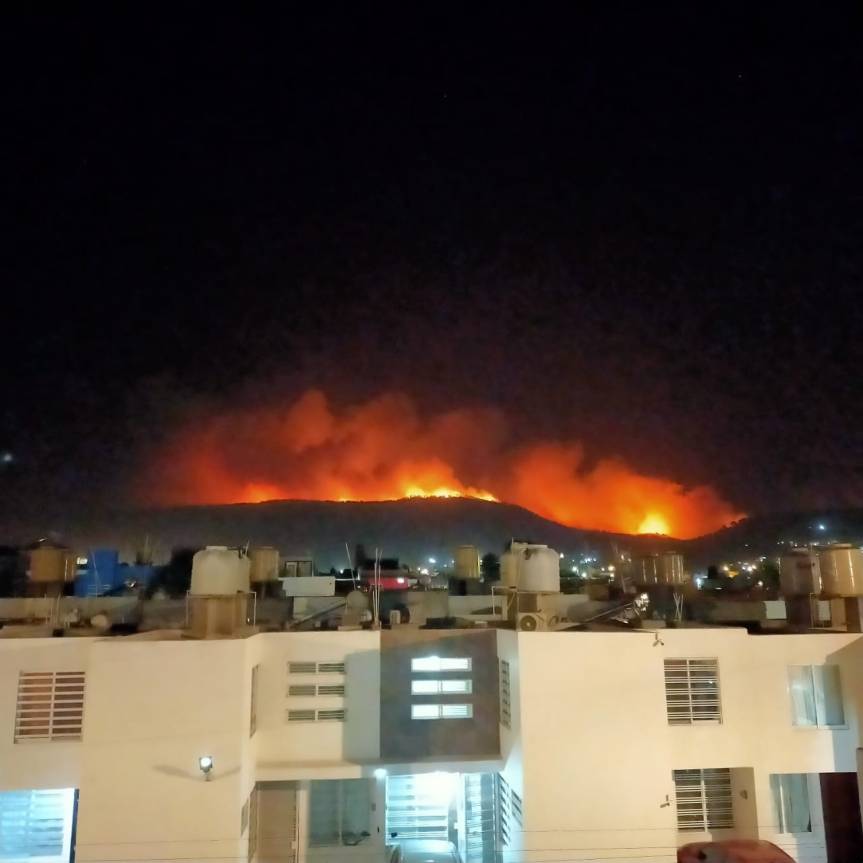 Continúa incendio en el bosque La&nbsp;Primavera