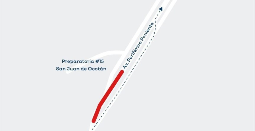 Por obra, cierre total en carriles del cuerpo central interno de Anillo&nbsp;Periférico