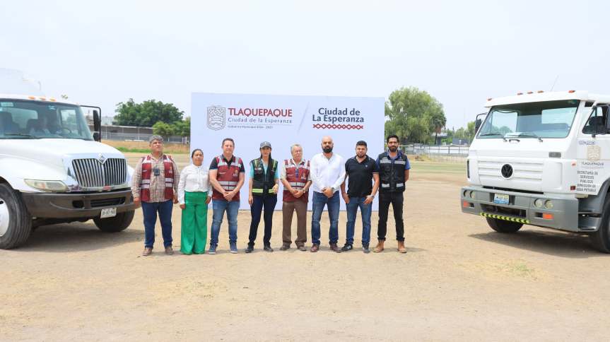 Tlaquepaque refuerza con pipas y camionetas tipo pelícano los servicios públicos del&nbsp;municipio